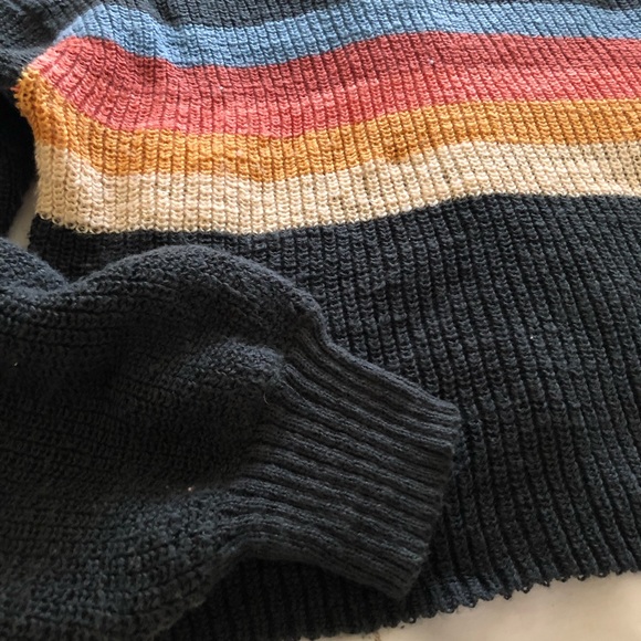 ae rainbow striped pullover sweater